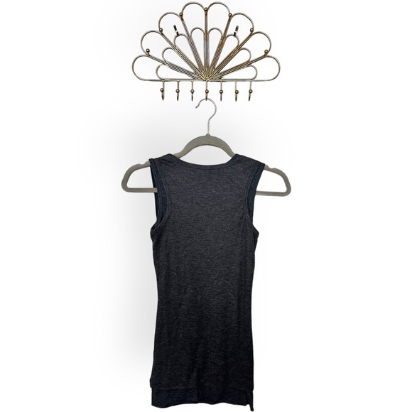Robert Rodriguez Gray Ribbed Knit Double Layered Tank Top - Picture 2 of 4